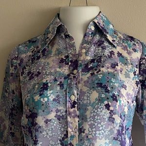 Vintage‎ Sheer Floral Button Up